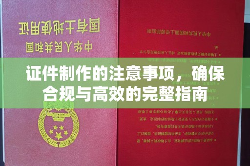 庄河证件制作的注意事项，确保合规与高效的完整指南
