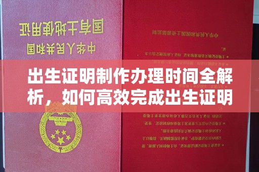 庄河出生证明制作办理时间全解析，如何高效完成出生证明申请？
